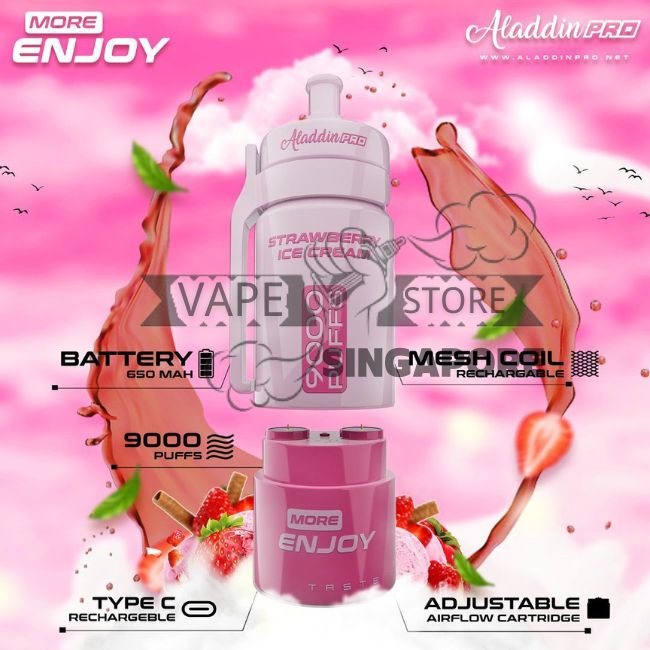 aladdin-9k-vape-strawberry-icecream-singapore-vape-store